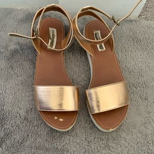 Steve Madden rose gold sandals size 9!